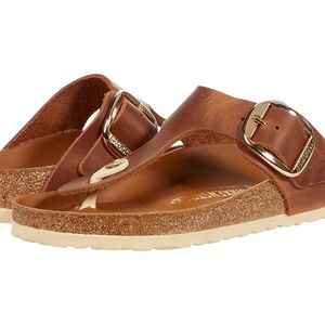 Birkenstock Women's Gizeh Big Buckle Cognac Leather Sandal -- Size 40 - 9-9.5